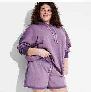 WILD FABLE PURPLE TCU PURPLE LONG SLEEVE FLEECE‎ LINED HOODY XL